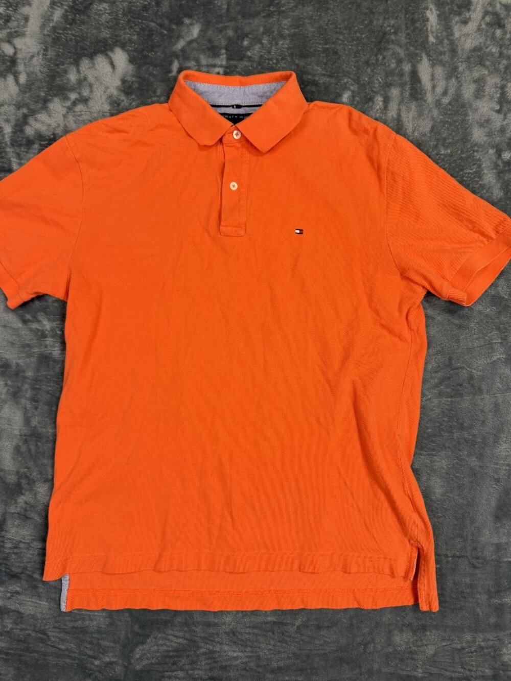 Tommy Hilfiger Orange Classic Fit Polo Shirt L
